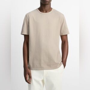 Vince garment dye cotton tee sand size M
